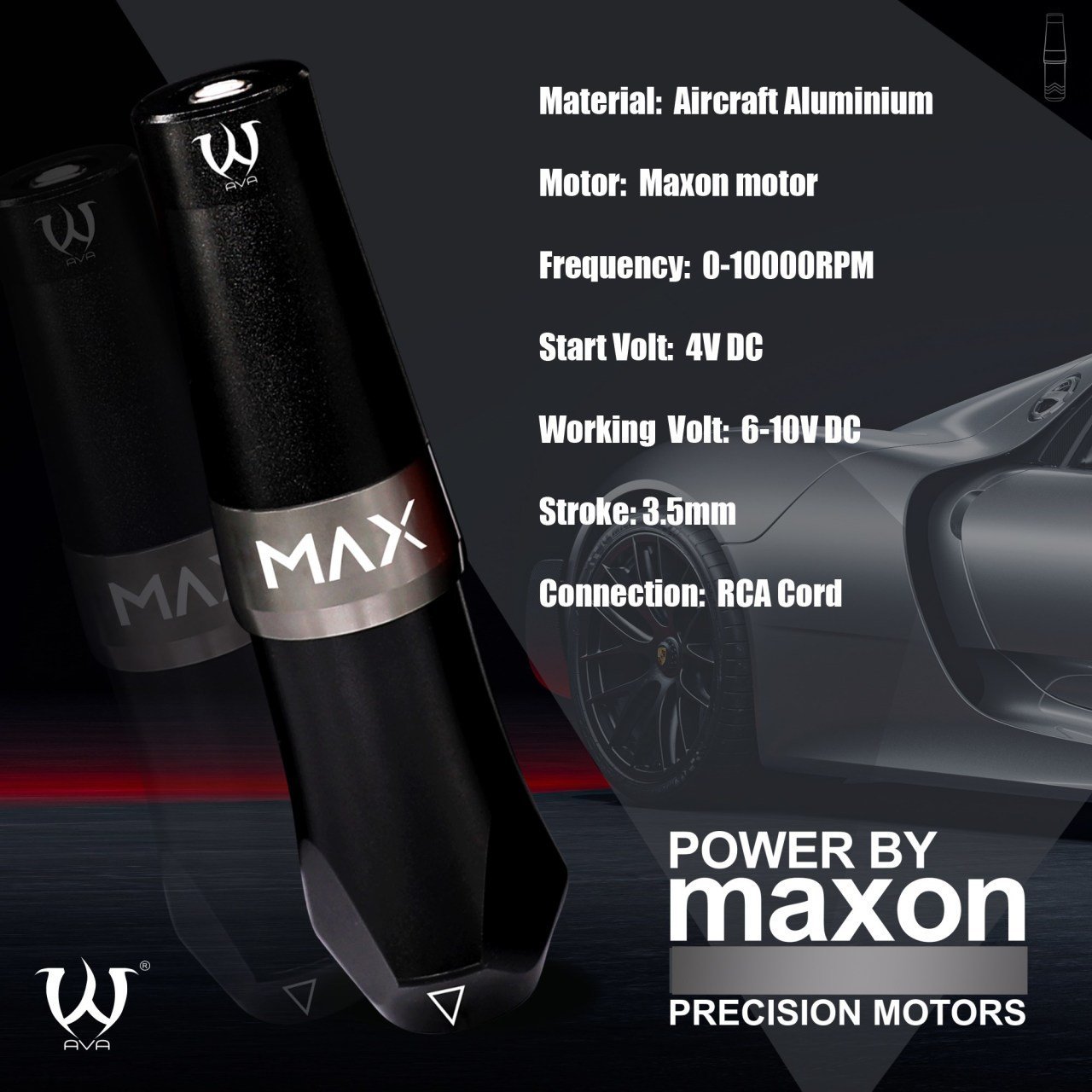 AVA GT Max Pen Dövme Makinesi - Grey