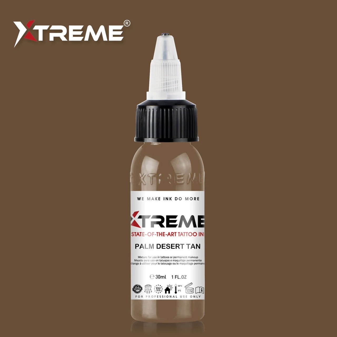 Xtreme Ink Palm Desert Tan 1 oz (30 ml) Kahverengi Dövme Boyası