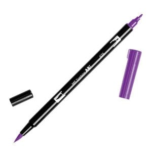 Tombow Dual Brush Pen Marker Çift Uçlu Çizim Kalemi - Royal Purple