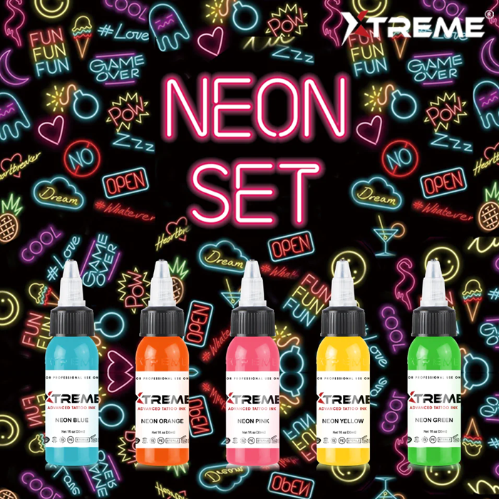 Xtreme Ink Neon Set 1/2 oz