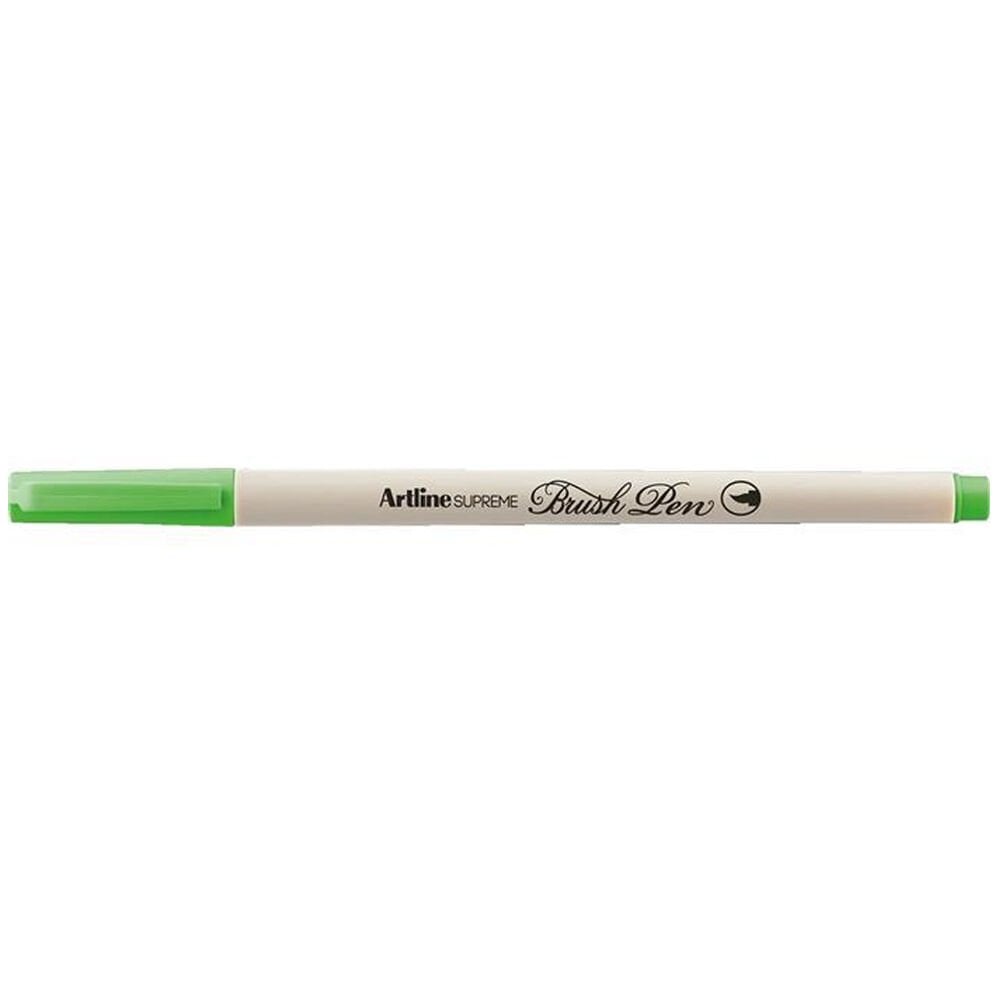 Artline Supreme Brush Fırça Uçlu Çizim Kalemi - Fosforlu Yeşil