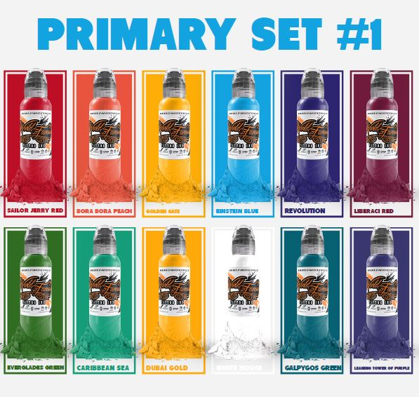 World Famous Ink Primary No:1 Set (12 X 1 Oz)