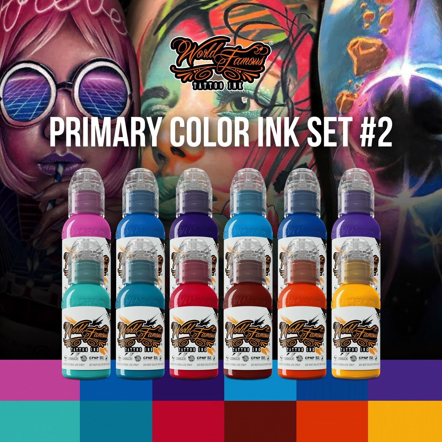 World Famous Ink Primary No:2 Set (12 X 1 Oz)