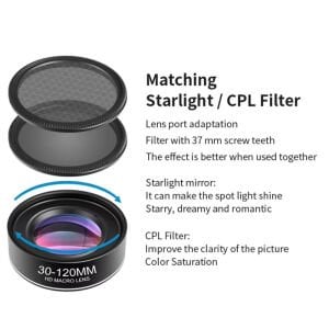 Polarize Telefon Lensi Double Filtre 120 mm (CPL Filtre - Circular Polarizer Filter)