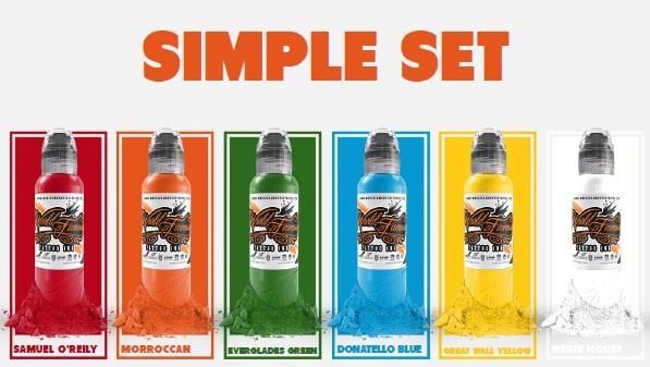 World Famous Ink Simple Color Set (6 X 1 Oz)