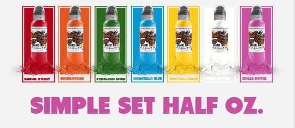 World Famous Ink Simple Color Set (7 X 1/2 Oz)
