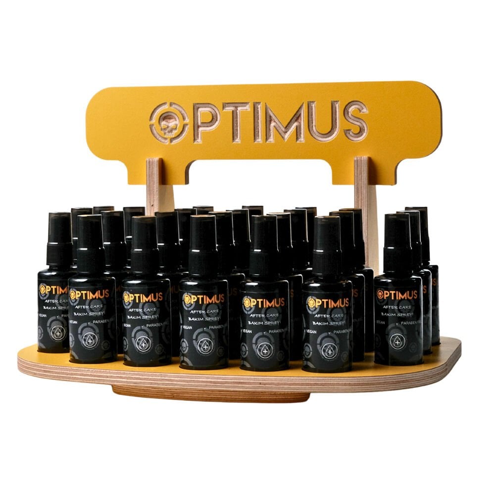 Optimus Özel Tasarım Ahşap Piercing Bakım Solüsyon Stant