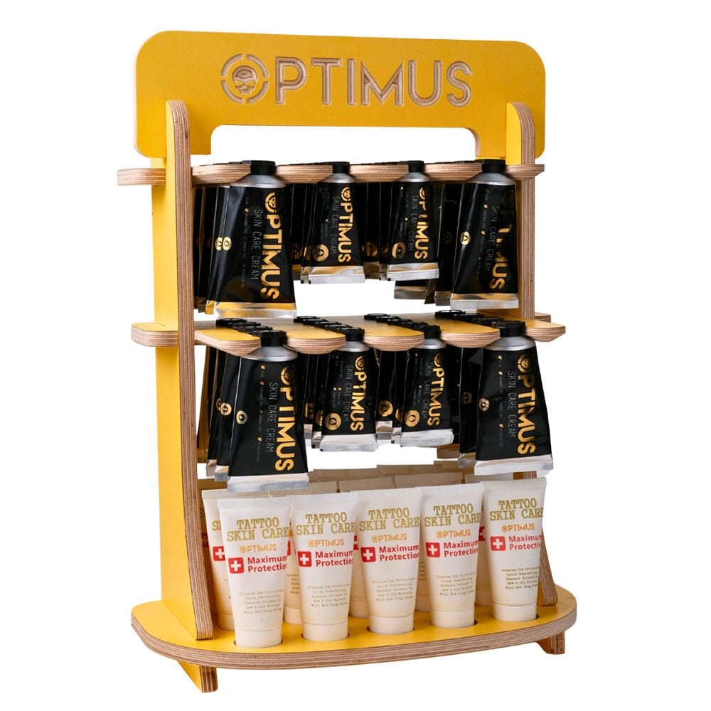 Optimus Özel Tasarım Ahşap Dövme Bakım Stant