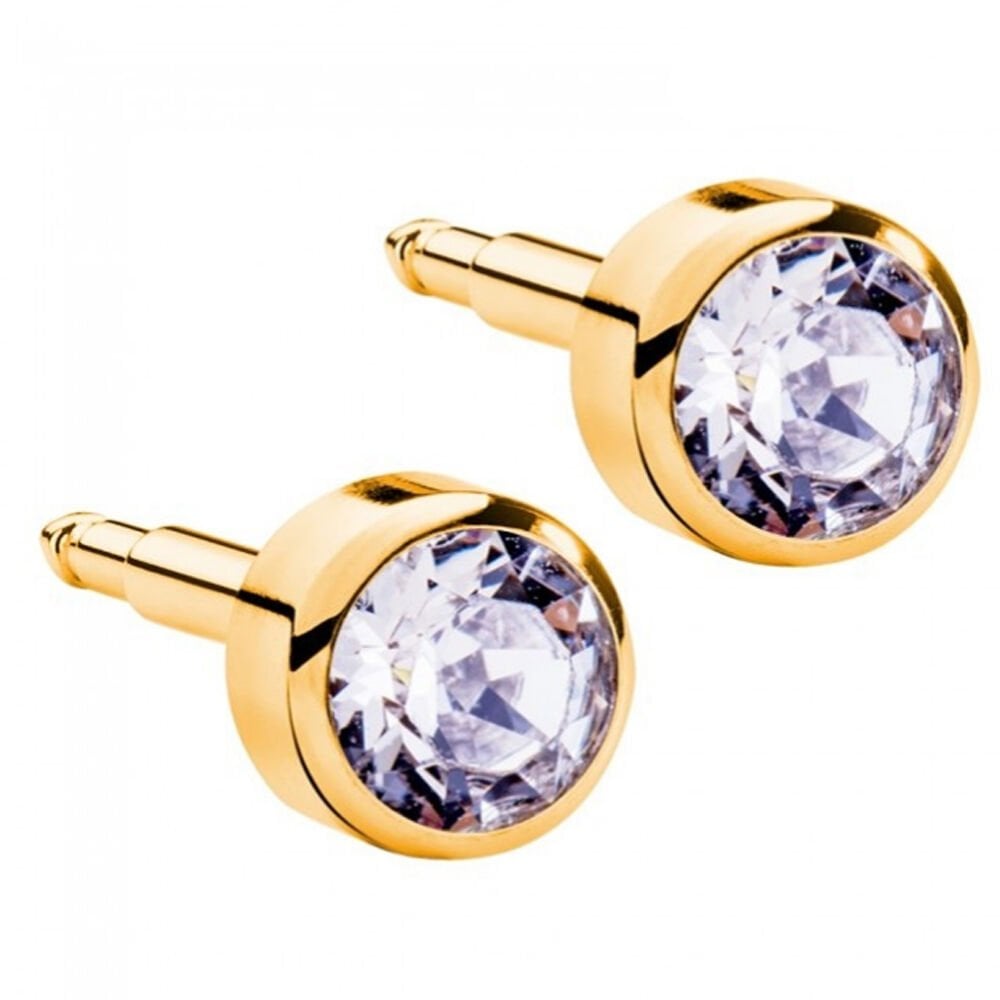 Nina Gold Mini Taşlı Kulak Delim Küpesi-12'li