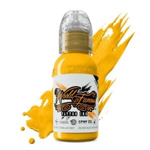 World Famous Ink USA Yellow Sarı Dövme Boyası 1 Oz (30 Ml)