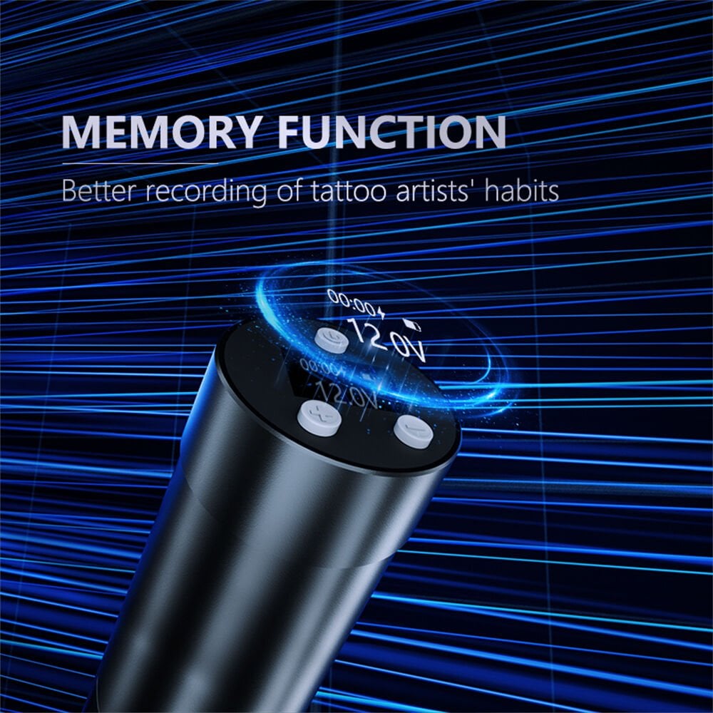 Big Wasp Eco V76 Wireless Tattoo Pen 3.5 mm Stroke Kablosuz Dövme Makinesi Siyah Renk