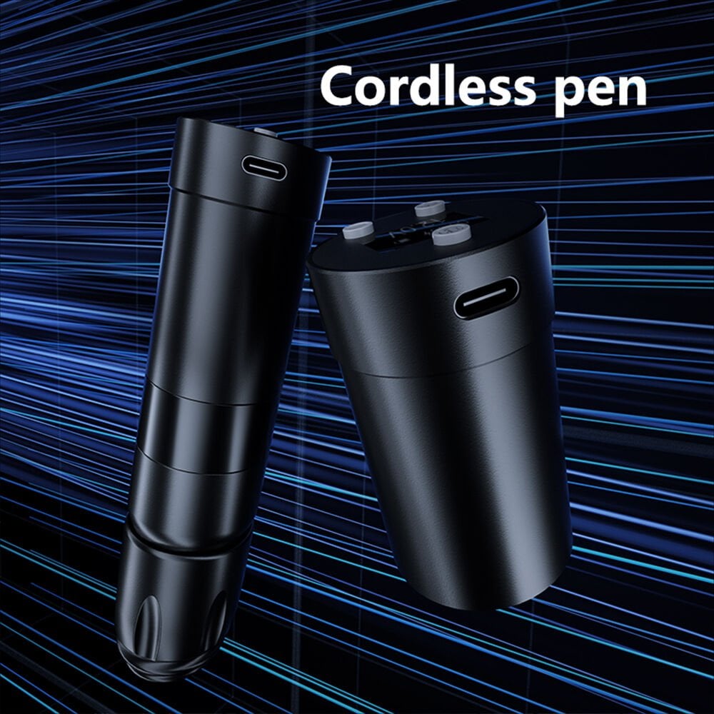 Big Wasp Eco V76 Wireless Tattoo Pen 3.5 mm Stroke Kablosuz Dövme Makinesi Siyah Renk