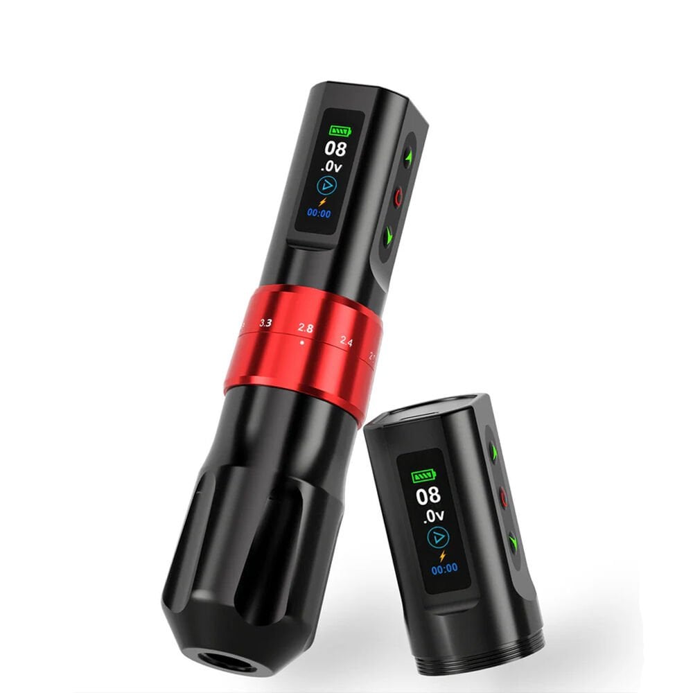 Big Wasp Eco V78 Wireless Adjustable Stroke 2.0 mm - 4.2 mm Tattoo Pen Kablosuz Ayarlanabilir Stroke Siyah Renk Dövme Makinesi
