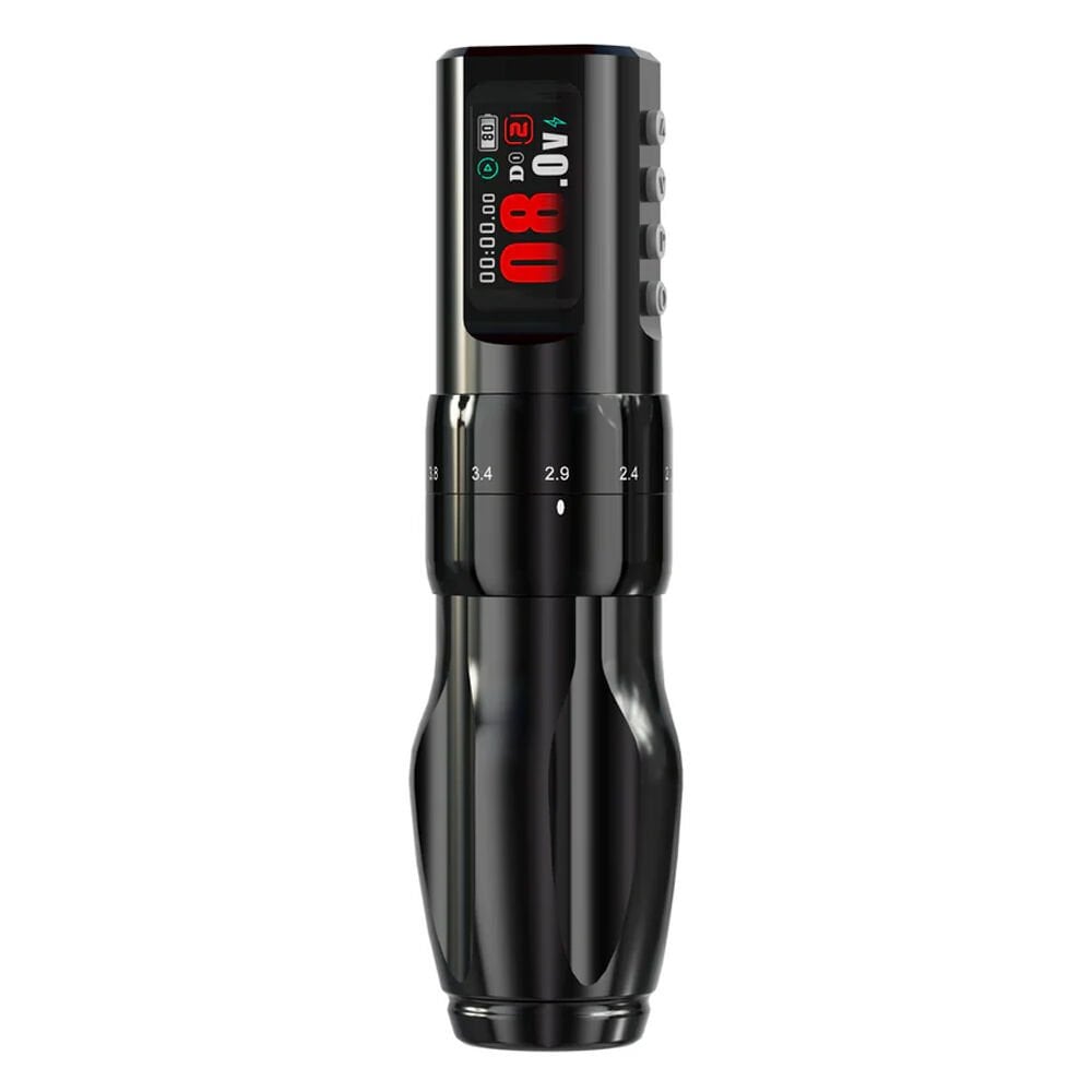 Big Wasp Eco V79 Wireless Adjustable Stroke 2.0 mm - 4.2 mm Tattoo Pen Kablosuz Ayarlanabilir Stroke Siyah Renk Dövme Makinesi