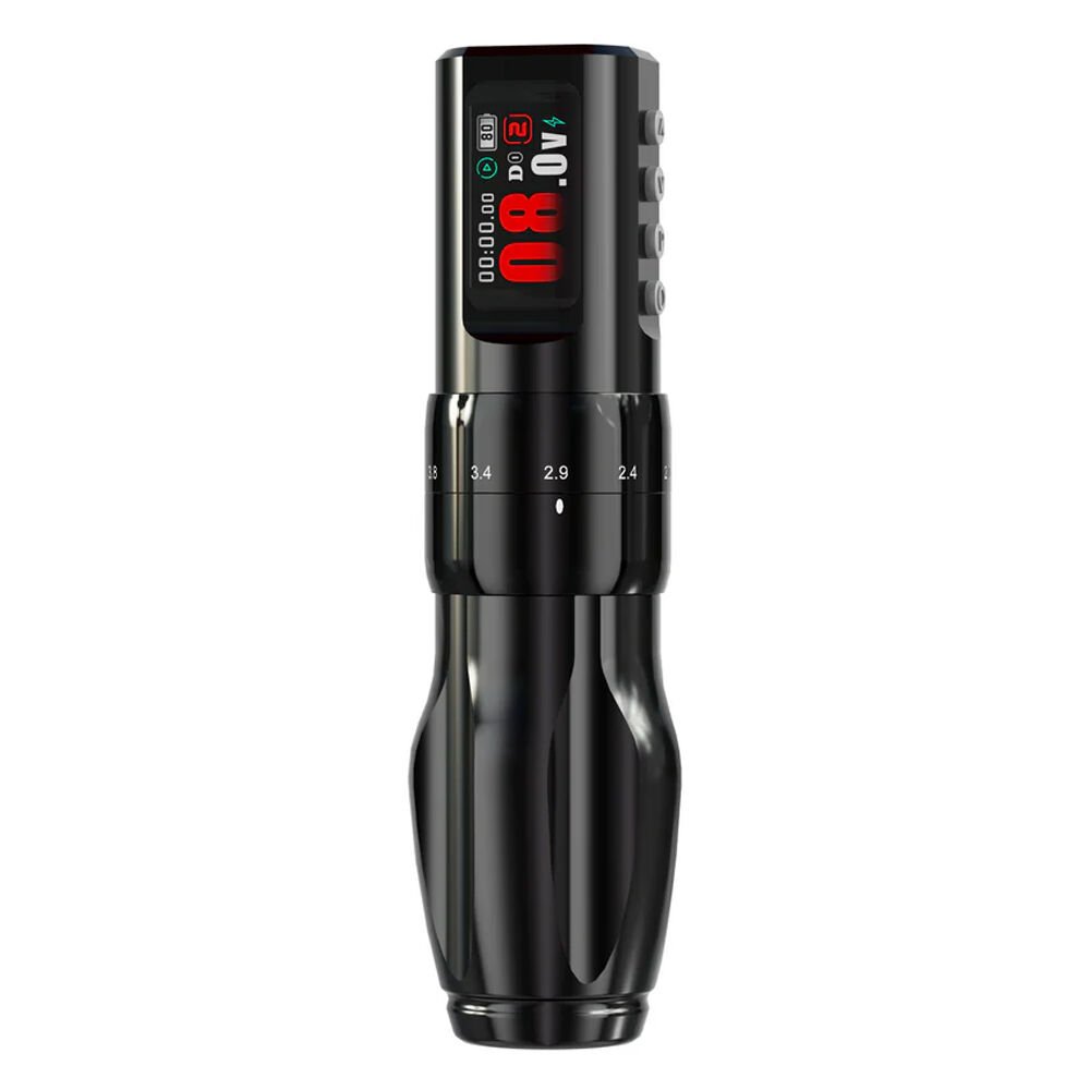 Big Wasp Eco V79 Wireless Adjustable Stroke 2.0 mm - 4.2 mm Tattoo Pen Kablosuz Ayarlanabilir Stroke Siyah Renk Dövme Makinesi