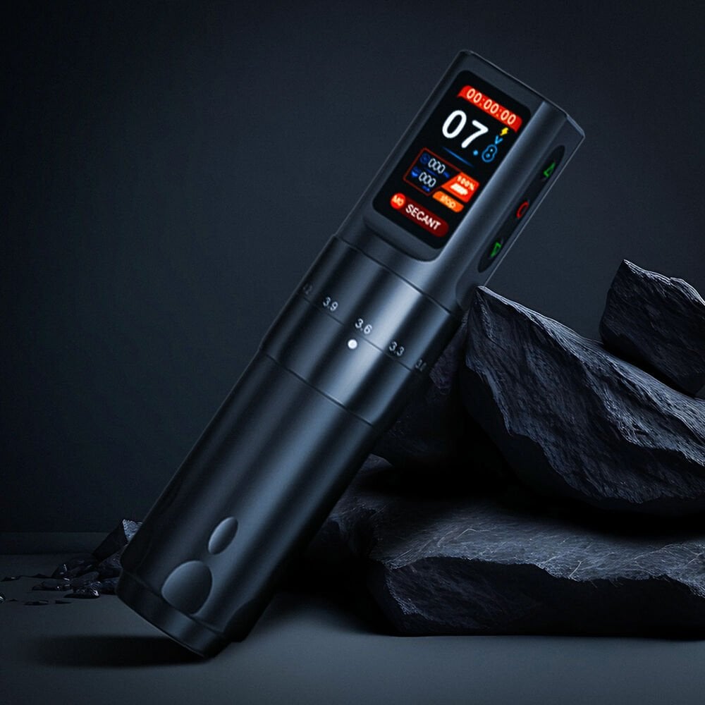Big Wasp Eco V80 Wireless Adjustable 2.0 mm - 4.0 mm Tattoo Pen | Kablosuz Ayarlanabilir Stroke Siyah Renk Dövme Makinesi