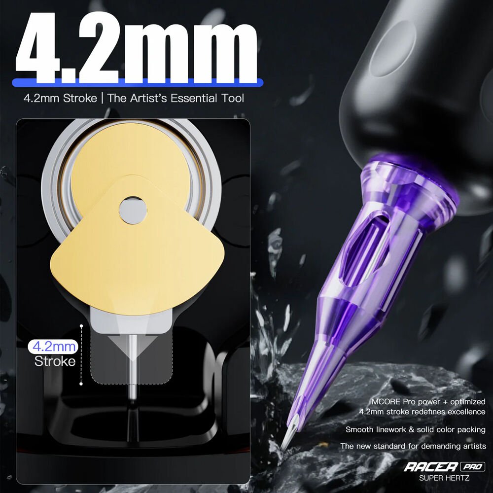 Mast Racer Pro Wireless Tattoo Pen 4.2 mm Stroke Kablosuz Dövme