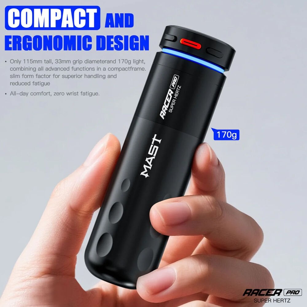 Mast Racer Pro Wireless Tattoo Pen 4.2 mm Stroke Kablosuz Dövme Makinesi