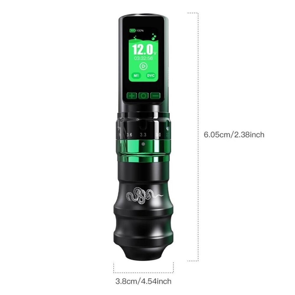 Dragonhawk Fold Pro Year of the Snake Wireless Adjustable 2.4 mm - 4.2 mm Stroke Tattoo Pen Set