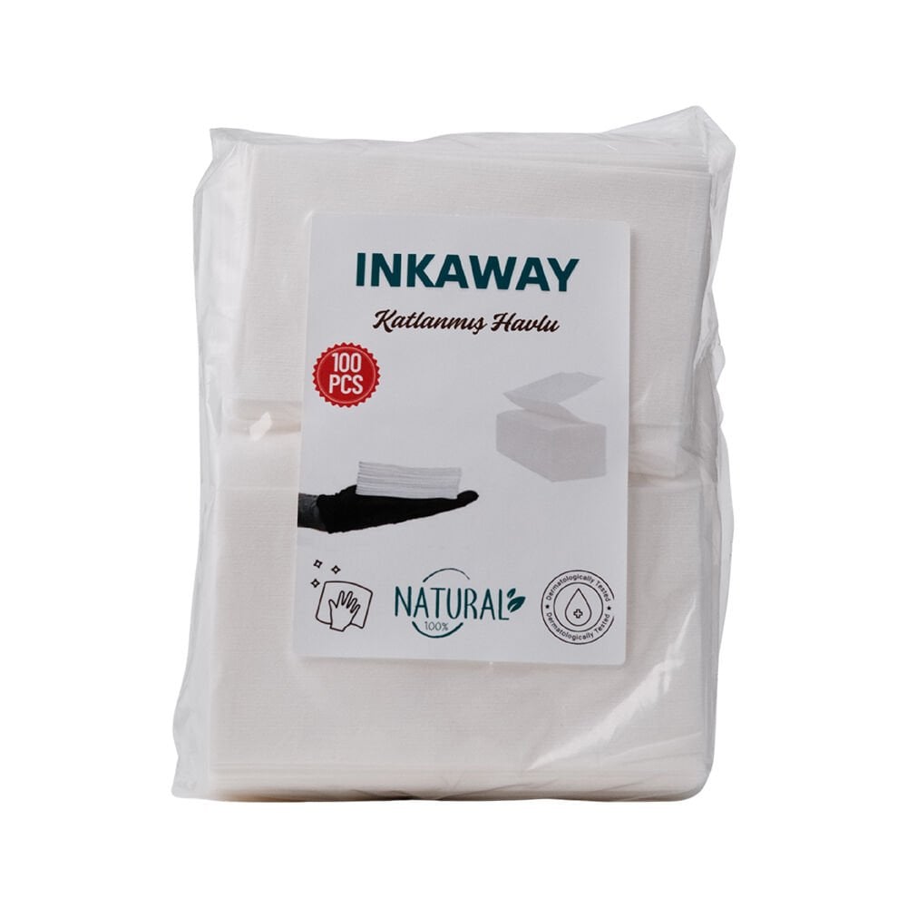 INKAWAY Medikal Kozmetik Katlanmış Havlu 100 Adet/Paket