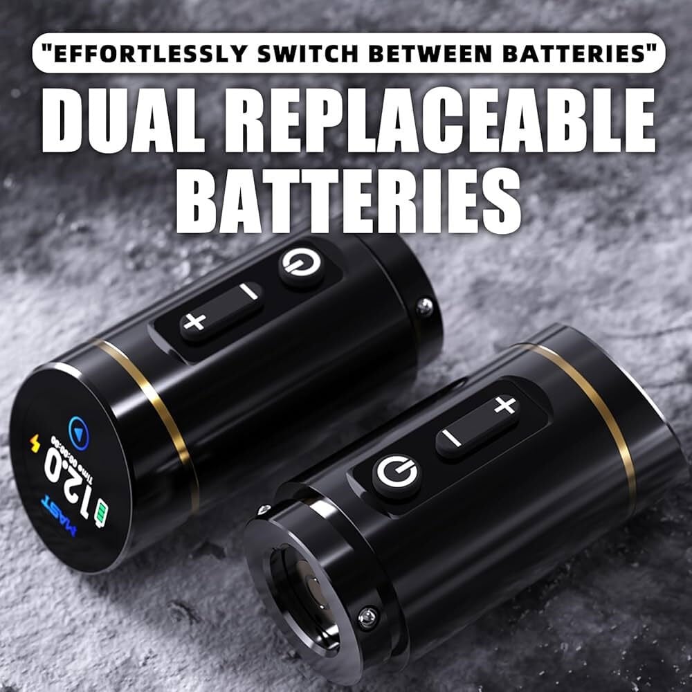 Mast Flip 3 Wireless Double Battery Adjustable Tattoo Pen 2.4 mm - 4.2 mm Stroke