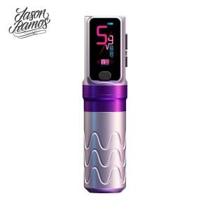 OG Produce Jason Ramos Exclusive Edition Pioneer Fury I 4.0 mm Stroke Kablosuz Dövme ve Saç Simülasyon Makinesi Mor Renk