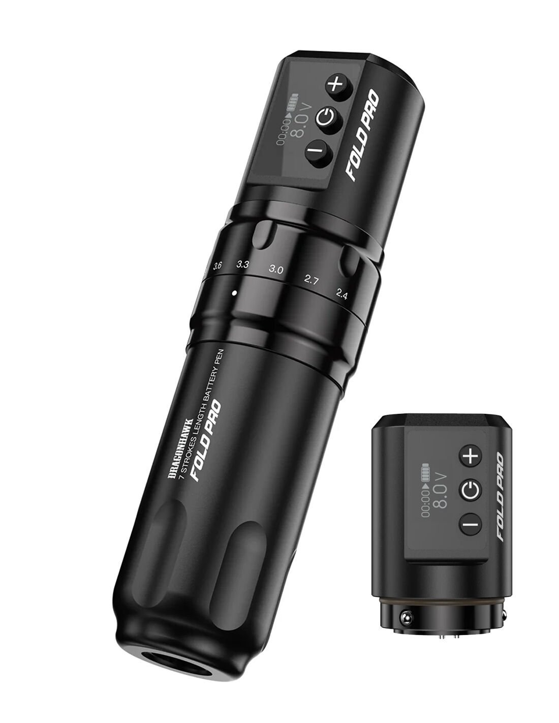 Dragonhawk Fold Pro Wireless Dual Battery Adjustable Stroke 2.4 mm - 4.2 mm Tattoo Pen Dövme Makinesi