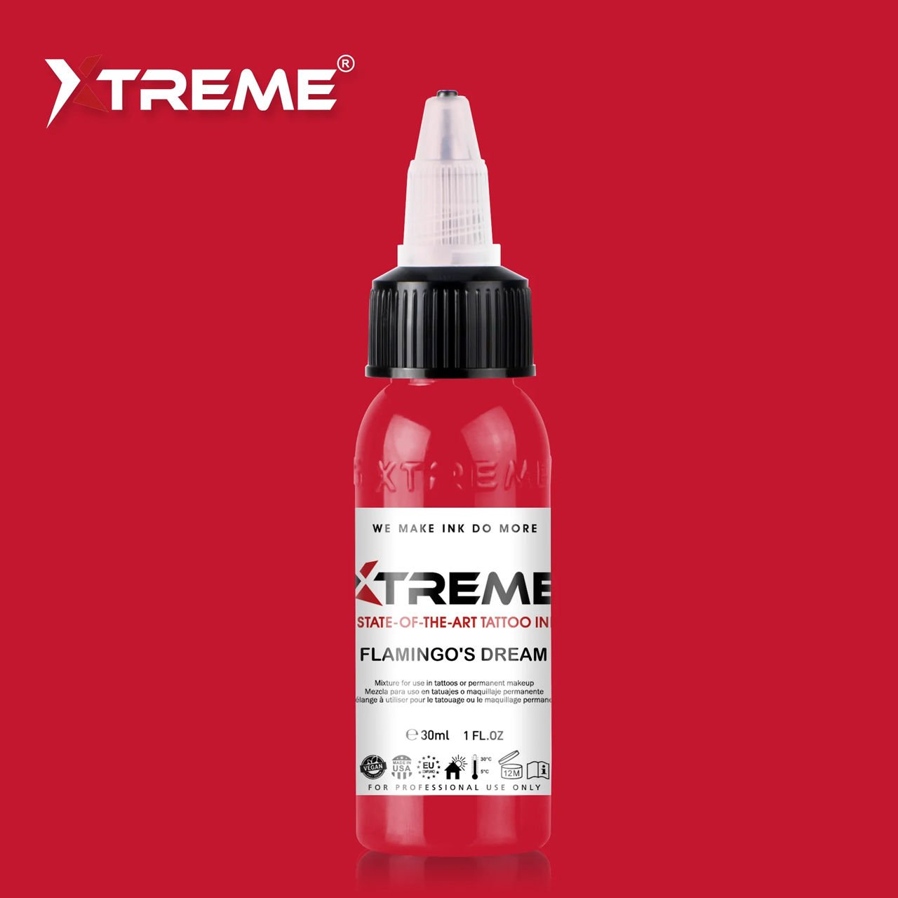 Xtreme Ink Flamingo's Dream 1 oz (30 ml) Kırmızı Dövme Boyası