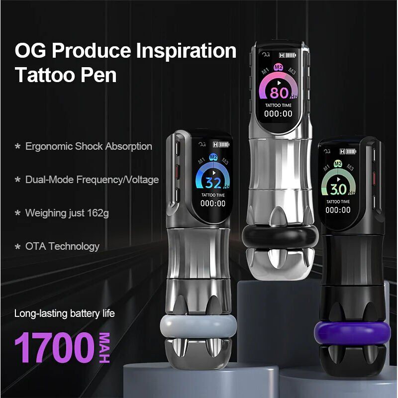 OG Produce Pioneer Inspration Wireless Dual Battery 4.2 mm Stroke Tatoo Pen Kablosuz Dövme Makinesi Siyah Renk