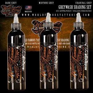 World Famous Ink Charcoal Greywash Gölge Seti (3 X 4 Oz)