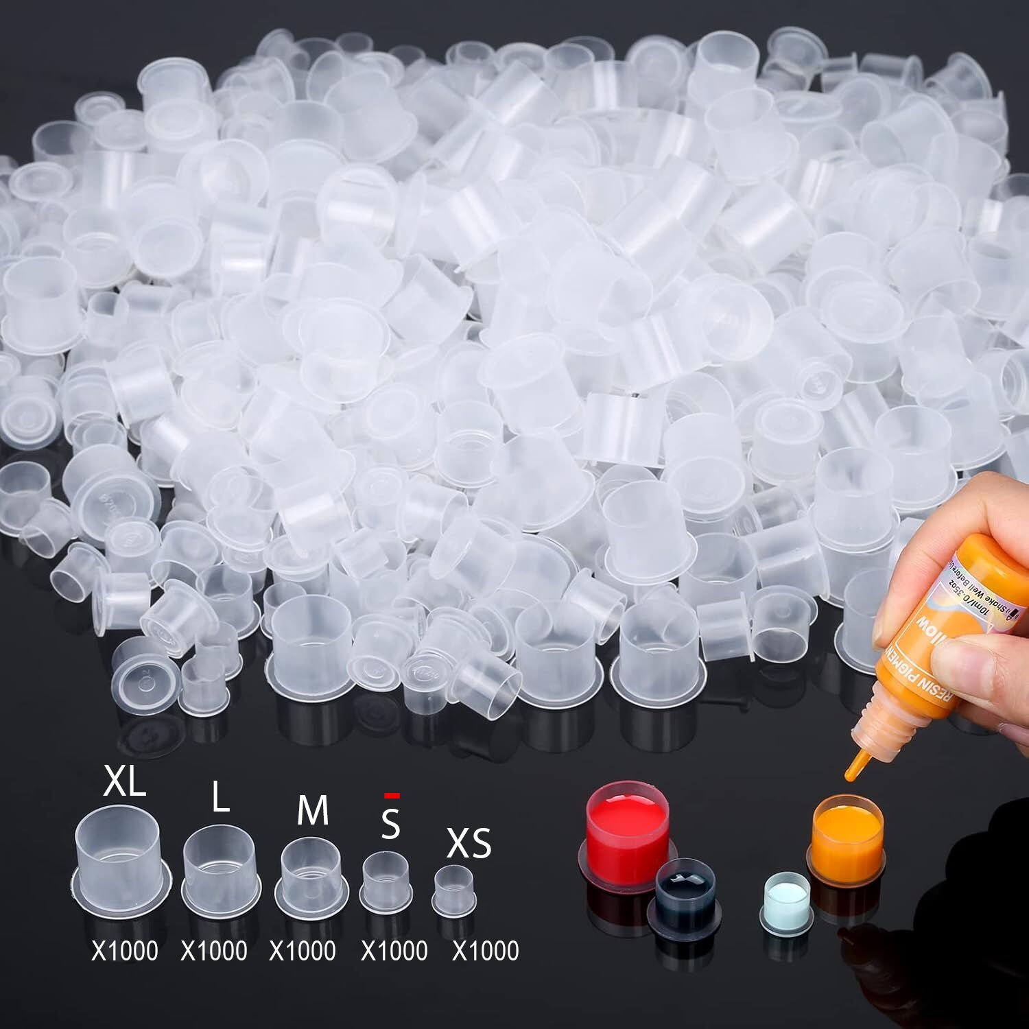 Altı Düz - Ayaklı Boya Potası Small 1000 Adet/Paket