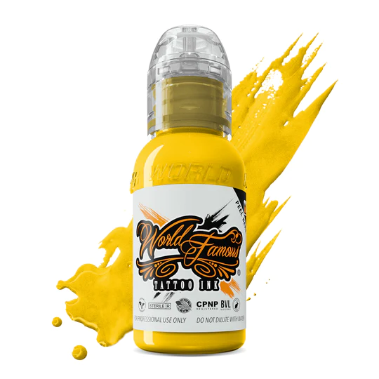 World Famous Ink Straight Yellow Sarı Dövme Boyası 1 Oz (30 Ml)