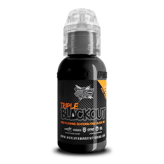 World Famous Ink Triple Blackout Siyah Dövme Boyası 4 OZ