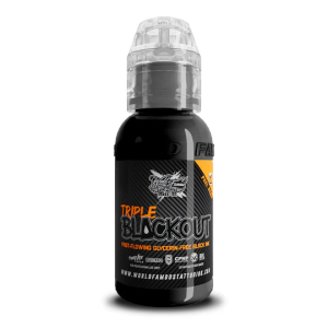 World Famous Ink Triple Blackout Siyah Dövme Boyası  1 Oz (30 ml)