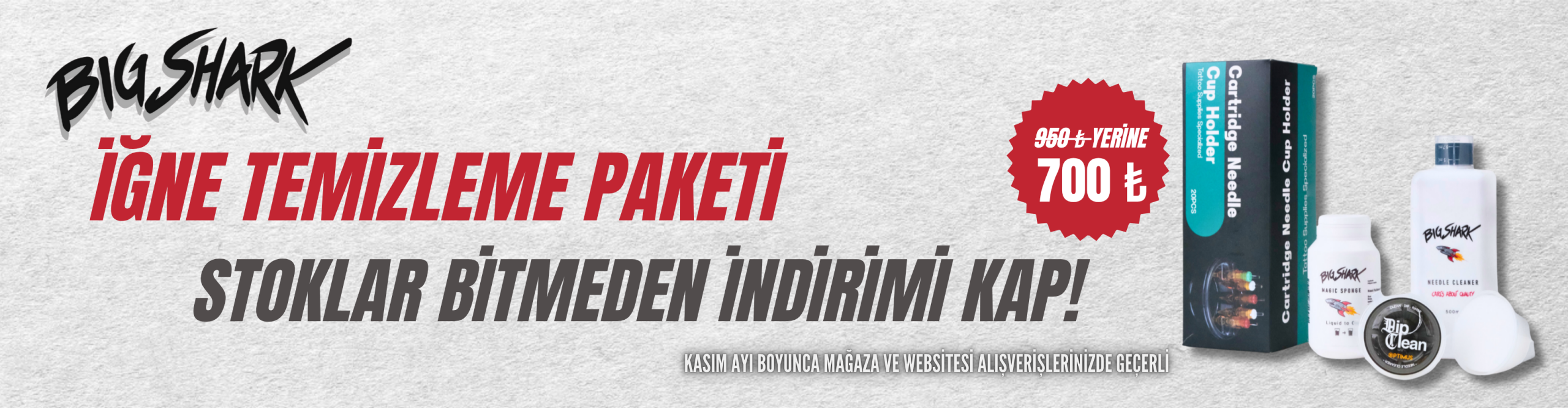 BIG SHARK İĞNE TEMİZLEME İNDİRİM PAKET