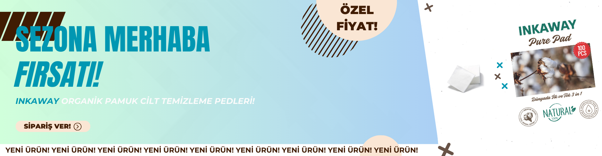 INKAWAY DÖVME SİLME PAMUK PED